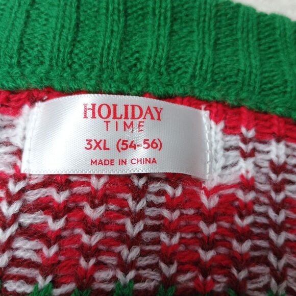 Holiday Time 3XL Cat Christmas Sweater Ugly Xmas Gift Box Funny Drink Holder - Picture 5 of 10